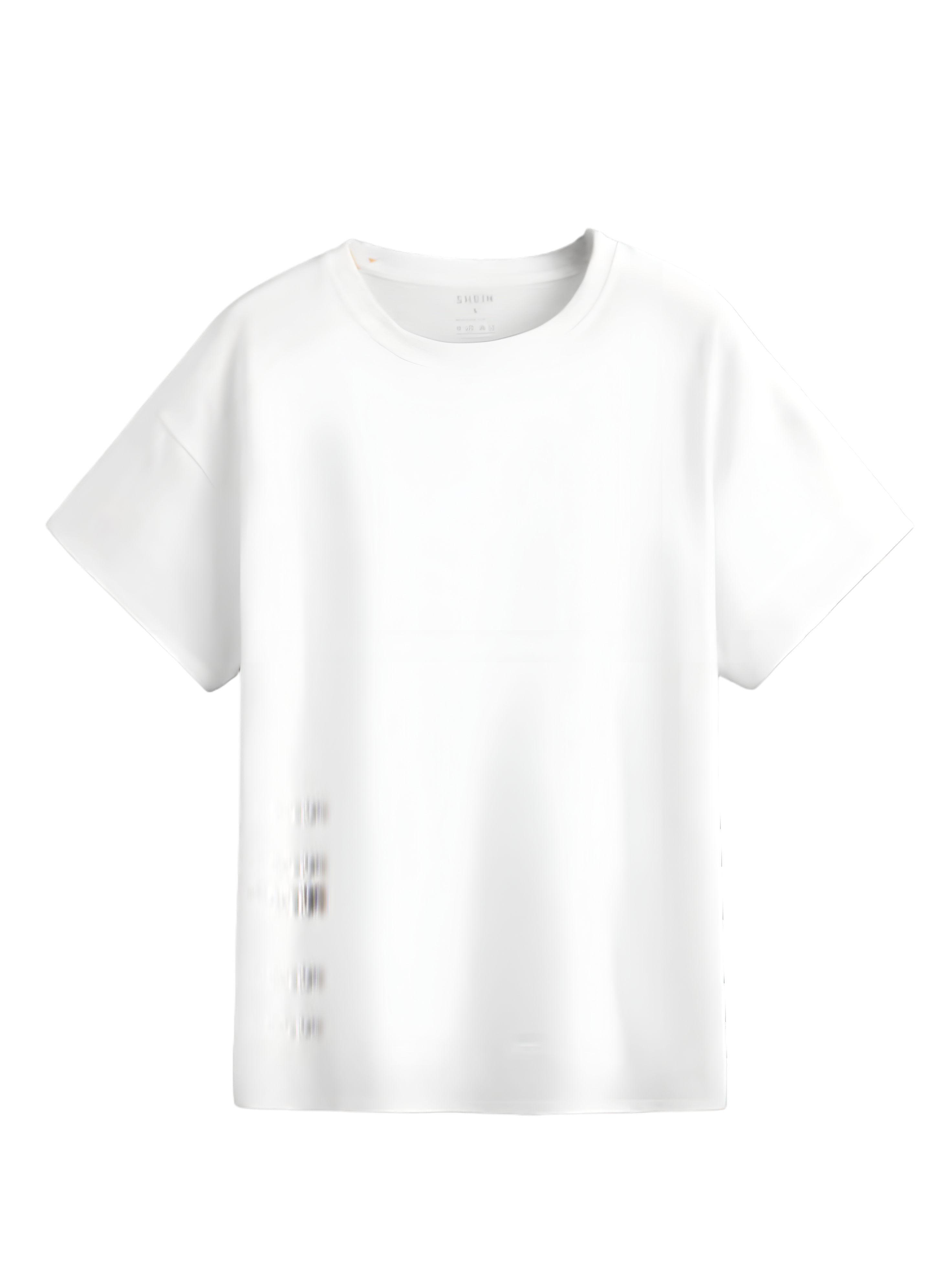 White Solid Drop Shoulder